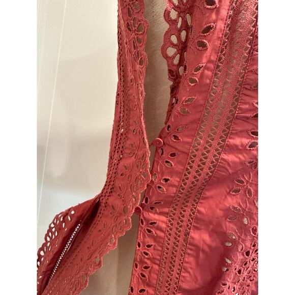 Rebecca Taylor Eyelet Top Size 2 - Picture 5 of 5